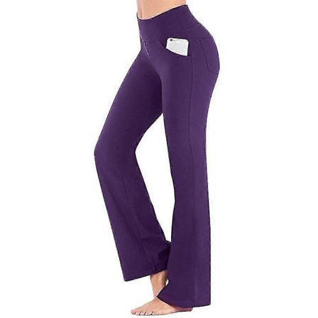 Dame Casual Flared Stretch Dansebukser Elastisk Høj Talje Løse Yoga Bukser