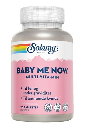 Solaray Baby Me Now 90 tabl., Helse & Madvarer, Kosttilskud Til Gravide, Vitaminer Til Gravide