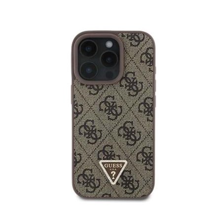 Coque för Apple iPhone 16 Pro Edition 4G Strass Triangel Metaliserad Guess Svart