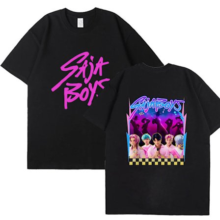 Demon Hunters dobbeltsidet trykt kortærmet T-shirt løs til mænd og kvinder