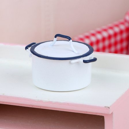 1:12 Dollhouse Miniatyrpanna Matlagningssoppgryta med lock
