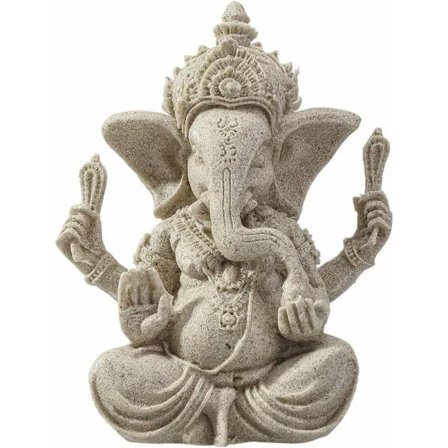 Håndlaget sandstein elefant skulptur Ganesha Buddha figur