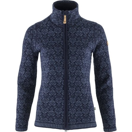 Fjällräven Snow Cardigan L - Naiset - Dark Navy/Sininen - Puserot ja neuleet
