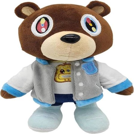 Kanye Bear pehmolelu, 1/2 kpl Kanye Bear pehmokuva tyyny, täytetty eläin dropout karhu Z
