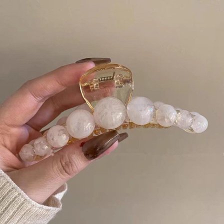 Pearl Hårklemme Hårklo HVIT