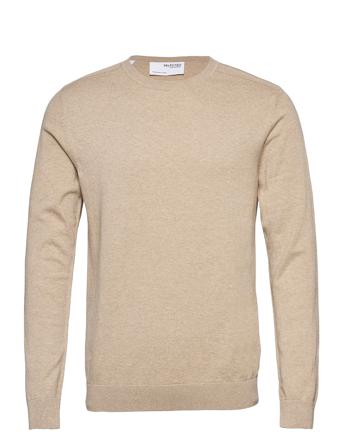 Slhberg Crew Neck B Brown Selected Homme