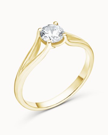 Cornelia Diamantring 18K Gultguld Laboratoriedyrked Diamant 0.50 Carat