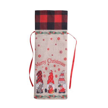 Dekorativ vinpåse för julstämning, set, Rudolph- set med dragsko