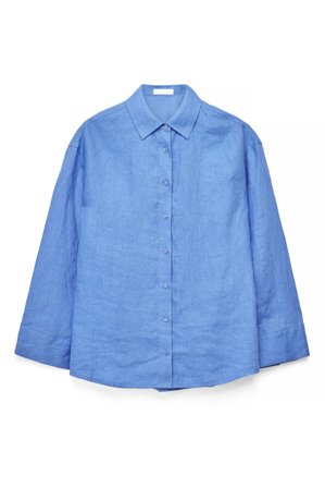 Premium Selection Linen Wide Sleeve Shirt - Skjorter - Blå - EU 34