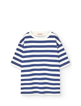 THE ANIMALS OBSERVATORY Stripes Navy Collie T-Shirt - Blue - 4 Y