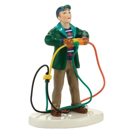 Julpynt Julscen Byhus i Resin med Varmt Vit LED-Ljus Kreativ Sagoskog Batteridriven (FMY)