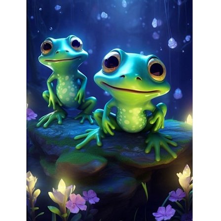 Frø Diamantmaleri Sæt: 5D Runde Bor, Fantasy Dyrebroderi, Kvalitetsdiamanter, DIY Hjemmeindretning