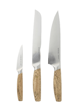 Åhléns Home Knivset Morberg x Åhléns, 3 delar Köksredskap Silver ONESIZE