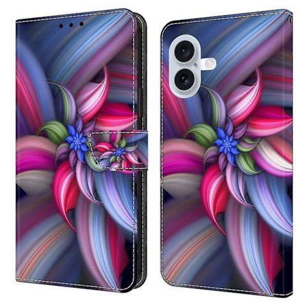 Kompatibel med iPhone 17 Cover 3D Mønster PU Læder Pung Telefoncover med Støttefod