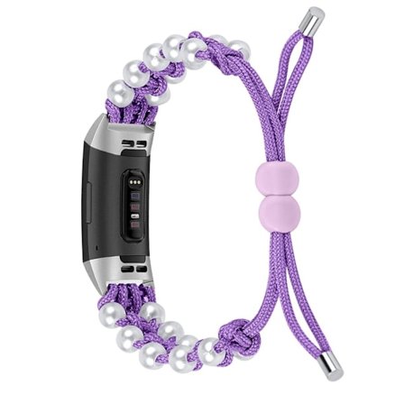 Fitbit Charge 4 / 3 moderiktigt klockarmband i orb-nylon - Lila