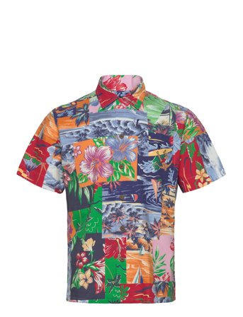 Polo Ralph Lauren Classic Fit Patchwork-Print Oxford Shirt - Multi/patterned - L