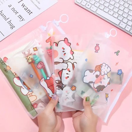 Cute Cat Large Capacity Decompression Pencil Case Layer Big Pencil Box Portable Pen Bag School Pouch Stationery for Girls Gift