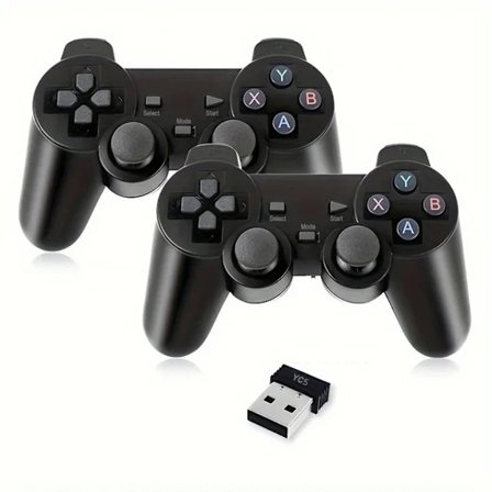 2 bitar 2,4Ghz Trådlös Gamepad No Delay Game Controller USB Joystick