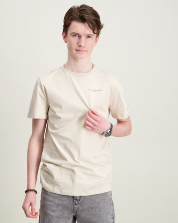 Tommy Hilfiger MINI CORP T-SHIRT Beige T-skjorter Gutt - Kids Brand Store