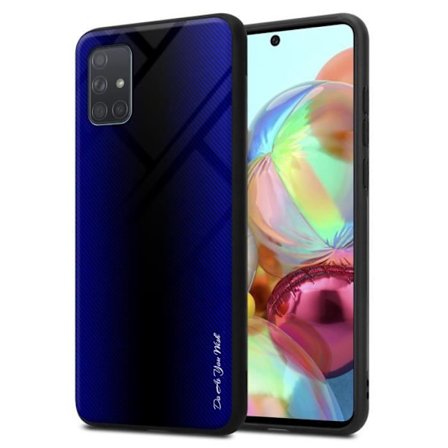 Fodral till Samsung Galaxy A71 4G Skal i COBALT VIOLET Fodral Skydd i härdat glas och TPU silikon