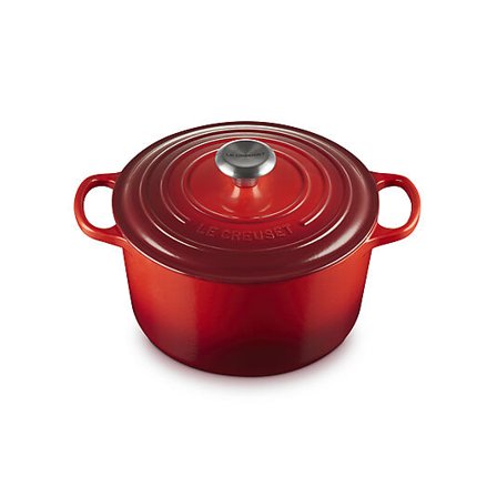 LE CREUSET Signature støpejern dyp rund gryte 24cm Cerise