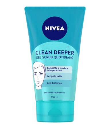 Nivea Clean Deeper Gel Scrub Viso Quotidiano Esfoliante Per La