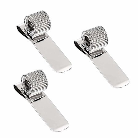 3 st Metall Pennhållare Justerbar Enkel Fjäderögla Pennhållare med Fickklämma för Anteckningsbok och Urklipp