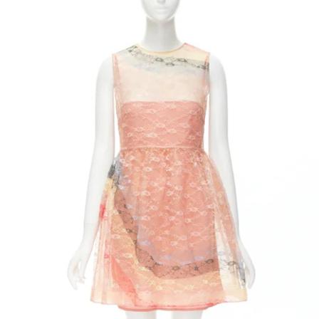 Valentino Vintage, Pre-owned Lace dresses Roze, Dames, Maat:S