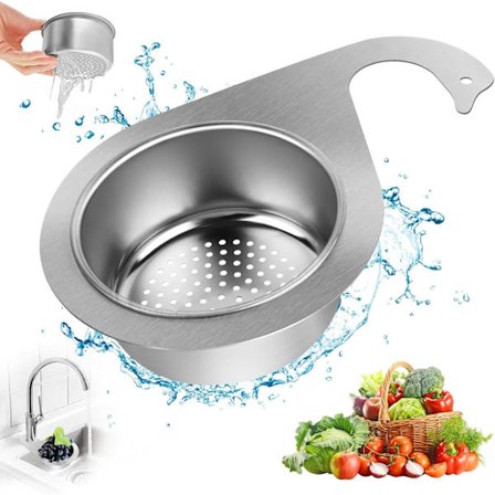 1 st Rostfritt Stål Svan Diskho Sil Korg, Diskho Avloppsfilter, Diskho Avloppssil Korg, Svan Diskho Sil Korg, Rostfritt Stål Dränering