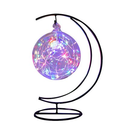 2023 Ny LED Önskeflaska Lampa med Månstativ, Kreativ Barnkalladspresent och Skrivbordsdekoration Prydnader(4,svart)