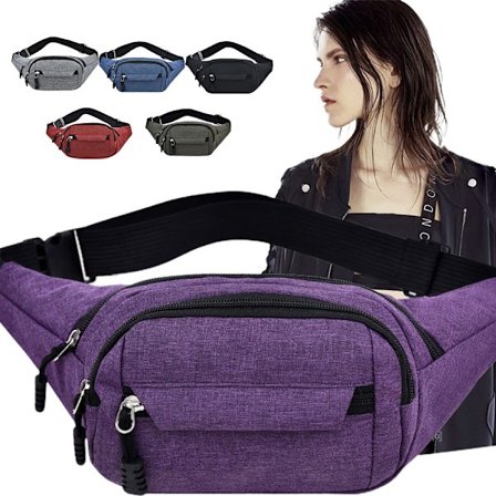 Bum Bag Fanny Pack Travel Midjeväska Pengar Bälte Nylon Midjeväska - on stock
