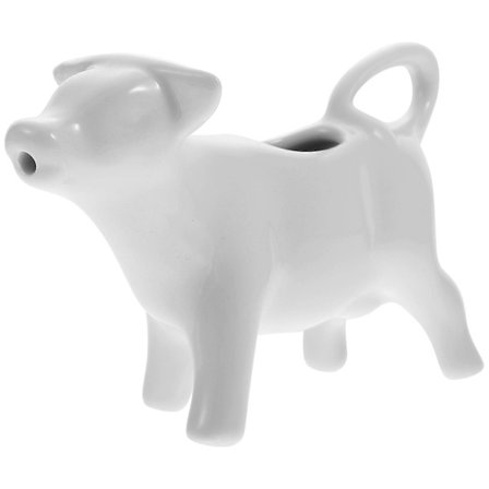 Træk Blomst Kop Keramisk Mælkebeholder Mælkekande Sovseholder Mælkekande_Gode ting Hvid