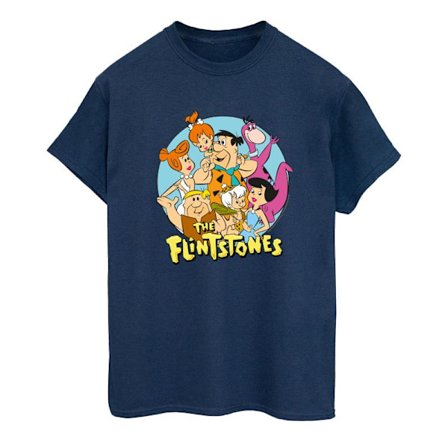 The Flintstones Herrgrupp Cirkel T-shirt L Marinblå