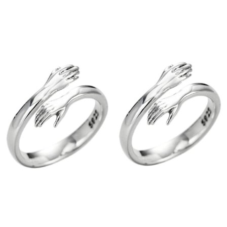 Kramring Silverfärgad 2-pack