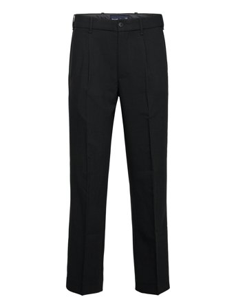 Abercrombie & Fitch Pleated Relaxed Straight Trouser - Black - 30 x 34