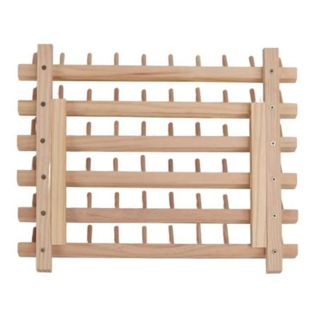 HURRISE Trådhållare Organizer 60 spolar Trådhållare Trä Trådhållare DIY Enkel förvaring Säker Miljövänlig Trä Vikbar Trådhållare
