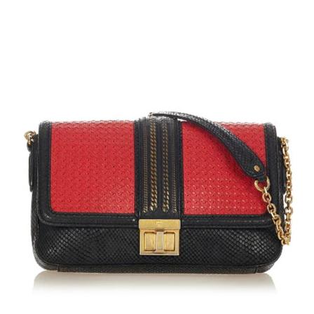 MCM Pre-owned, Pre-owned Leather shoulder-bags Rood, Dames, Maat:ONE Size