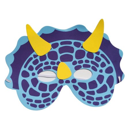 Dinosaur Party Masks Elastik EVA Filt Child Foam Dino Mask blå