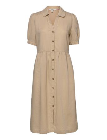 Dresses Light Woven Dresses Shirt Dresses Beige Esprit Casual