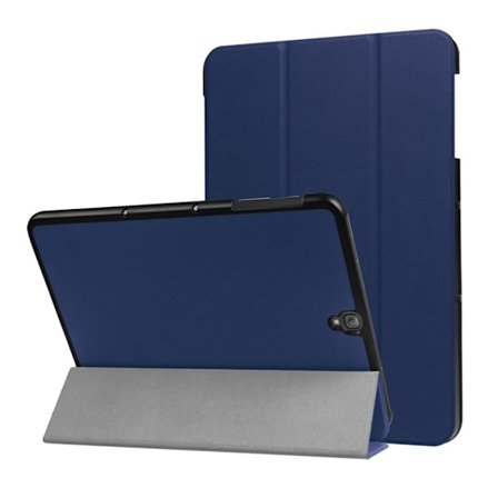 Samsung Galaxy Tab S3 stilfuldt og holdbart læder-etui - Mørkeblå