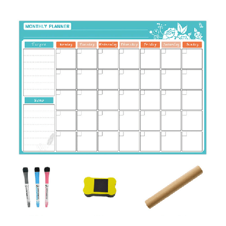 Raderbar kalender för magnetiska whiteboard-kalendrar för kylskåp Månads-/veckoplanerare[HkkK] C