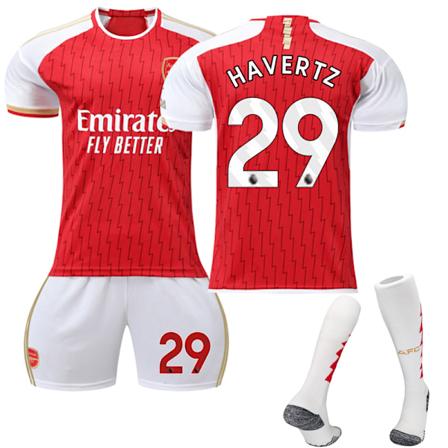 2023-2024 Arsenal Hjemme Børnefodboldtrøje Sæt Nr. 29 HAVERTZ 6-7 År nr 29 HAVERTZ 6-7 Years
