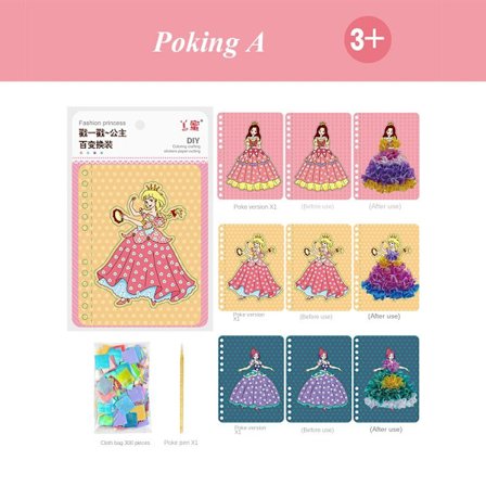 Poke Art DIY-leksaker Pedagogisk Poke Painting POKING A POKING A Poking A