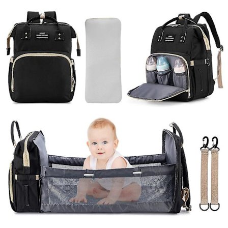 Sammenleggbar seng Mommy Bag Fashionable Going Out Crib Multifunksjonell