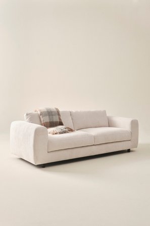 Jotex - Sofa 3-seter Naturhvit - TRAFFORD - Kjøp 3-seters sofaer hos Jotex