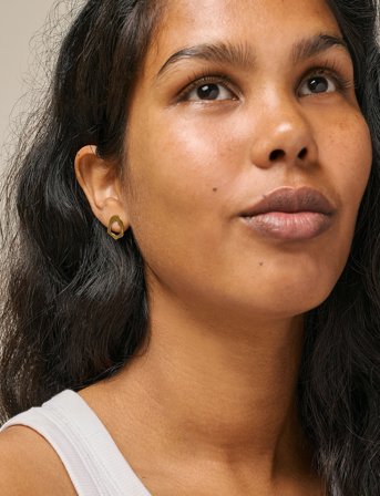 Enamel Copenhagen Studs, Daphne - Gold - ONE SIZE