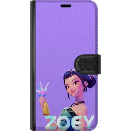 Kompatibel Tegnebogsetui til Motorola Edge 40 Pro Kpop Demon Hunters Zoey Karakter Magisk Krystal Våben Mystic Glow