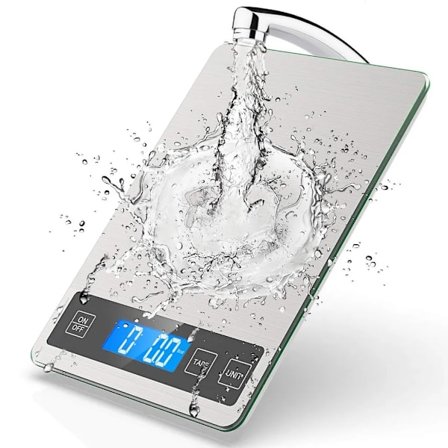 Kjøkkenvekt digital vekt 10KG husholdningsvekt, med stor rustfritt stål veieflate gram, elektronisk vekt kjøkken, 1g nøyaktighet