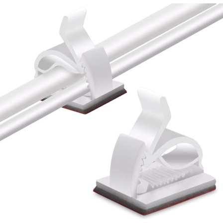 80 kabelklemmer, kabelarrangørklemme med stærk selvklæbende