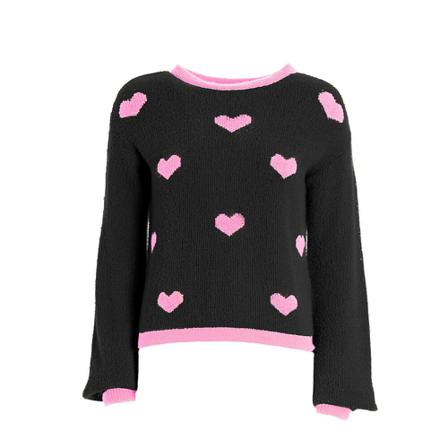 Fracomina Round-neck Strik Sort, Dame Striktrøjer
